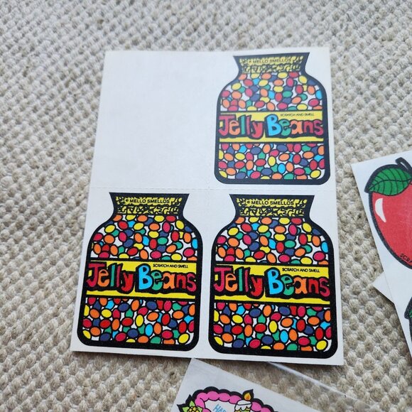 16 VINTAGE 1980s Natural Scratch & Sniff Stickers Mello Smellos Lot Still Smell - Picture 2 of 7